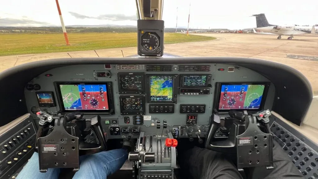 Avionics suite of a Cessna Turbo Prop 406.