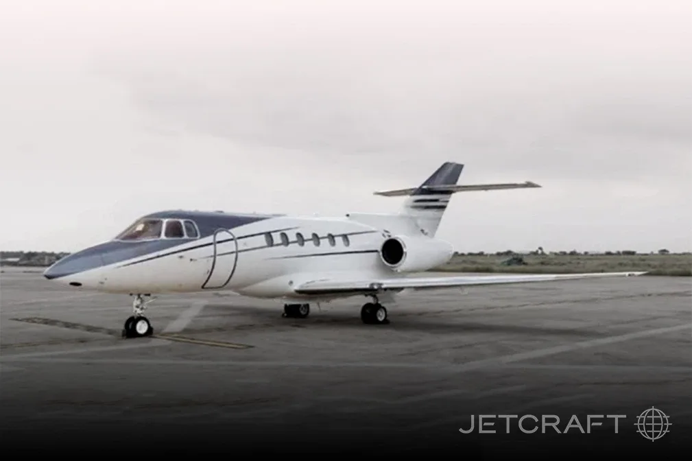 Exterior view of a Hawker 400 Series, N375TC.