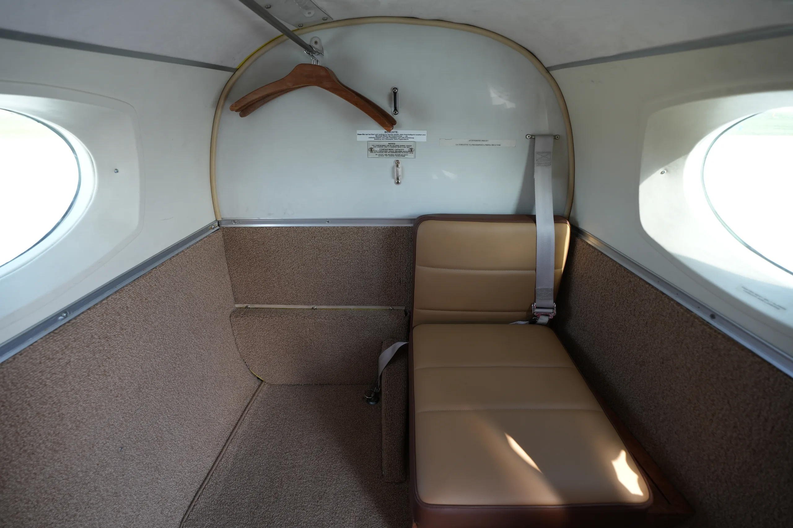 Cabin interior of a 1990 Beechcraft King Air C90A.