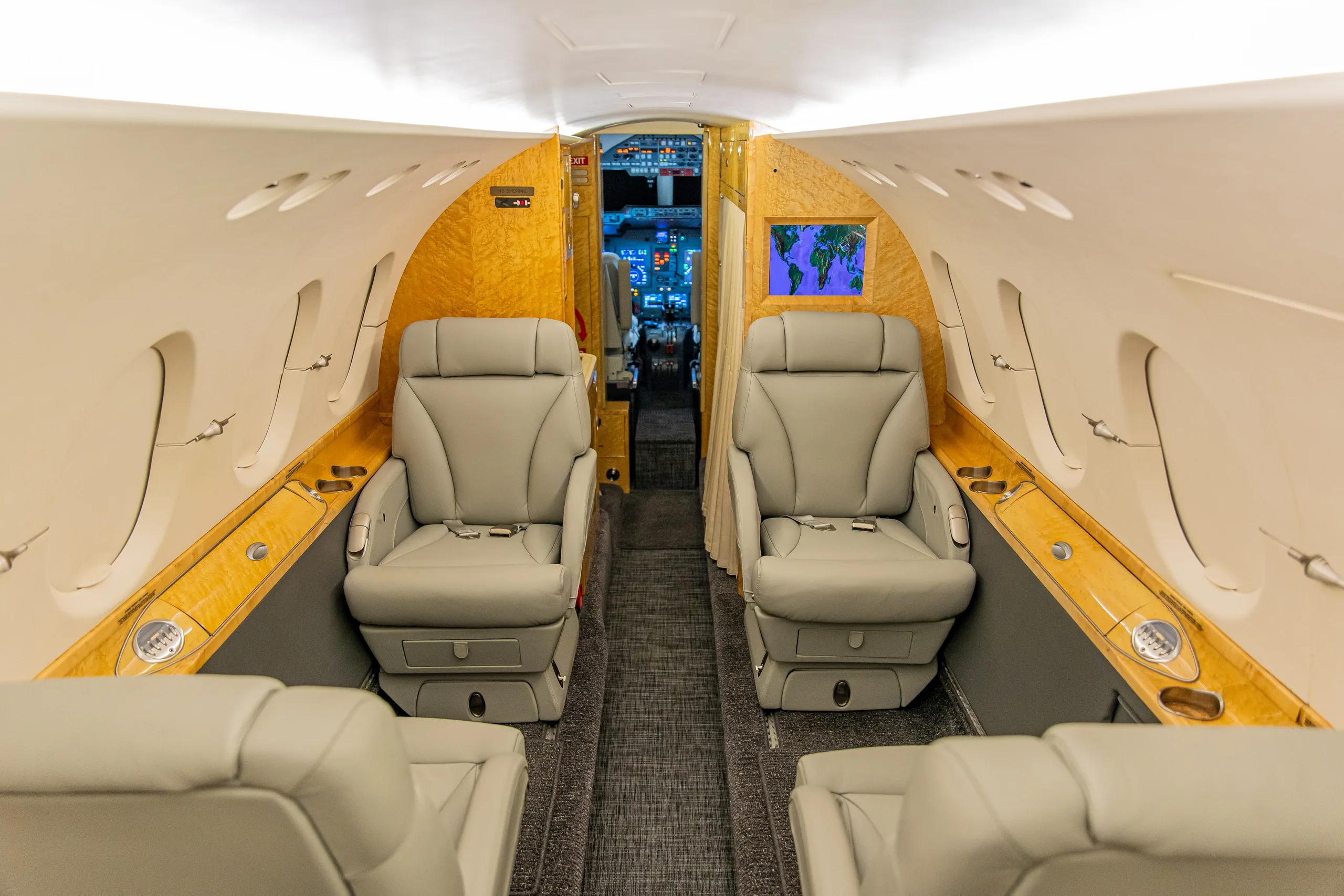 Cabin interior of a 2003 Hawker 800XP, 258607.