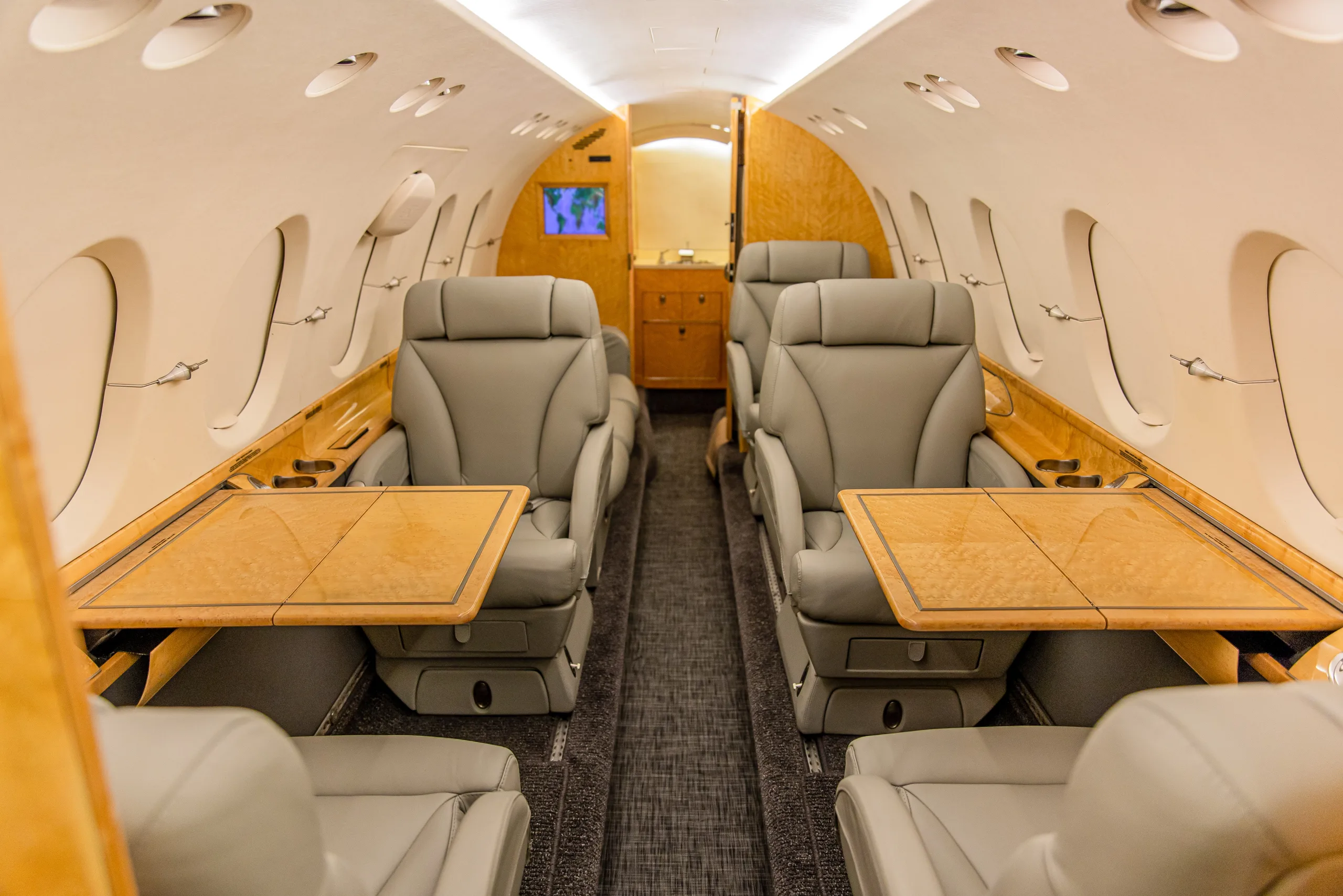Cabin interior of a 2003 Hawker 800XP, 258607.
