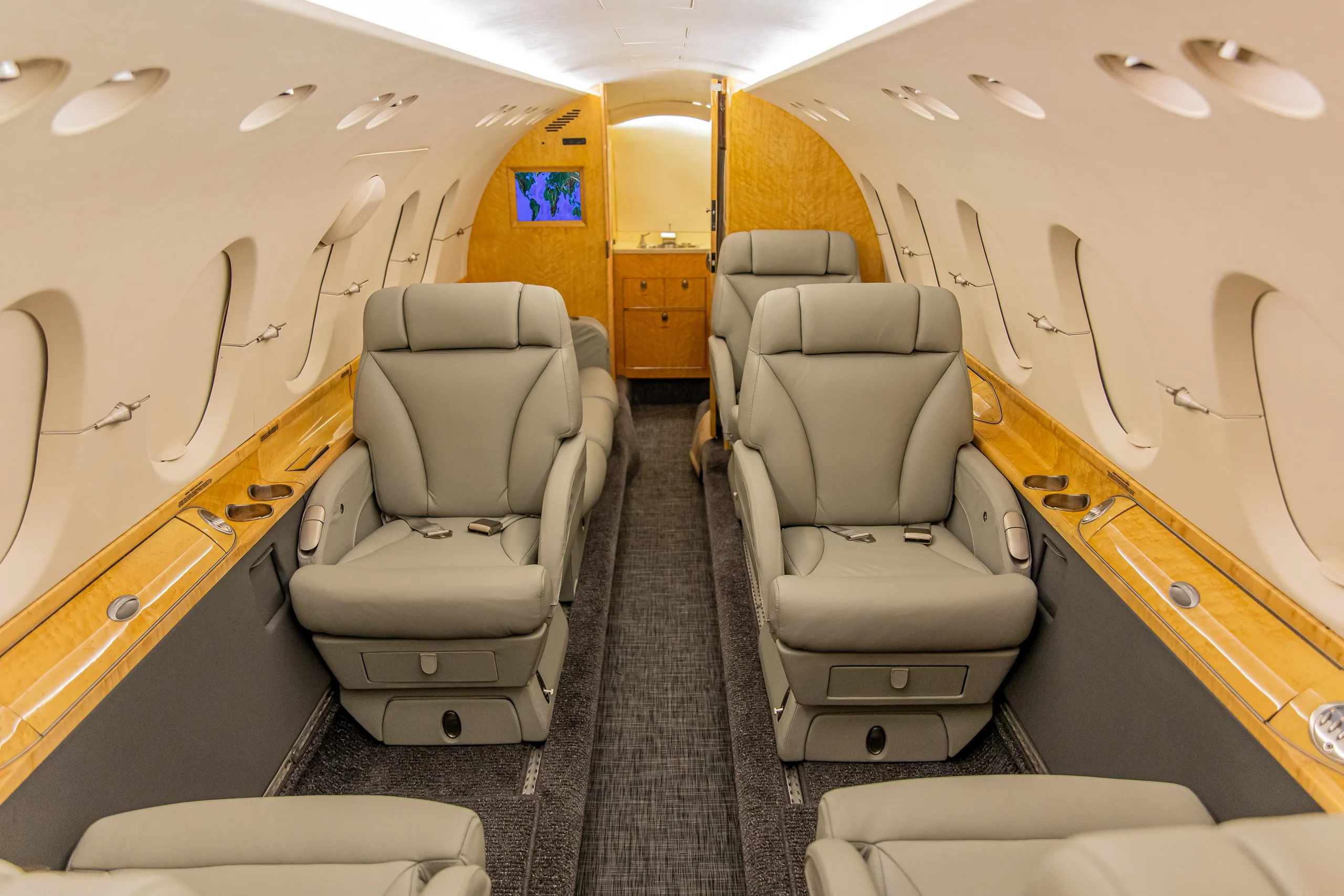 Cabin interior of a 2003 Hawker 800XP, 258607.