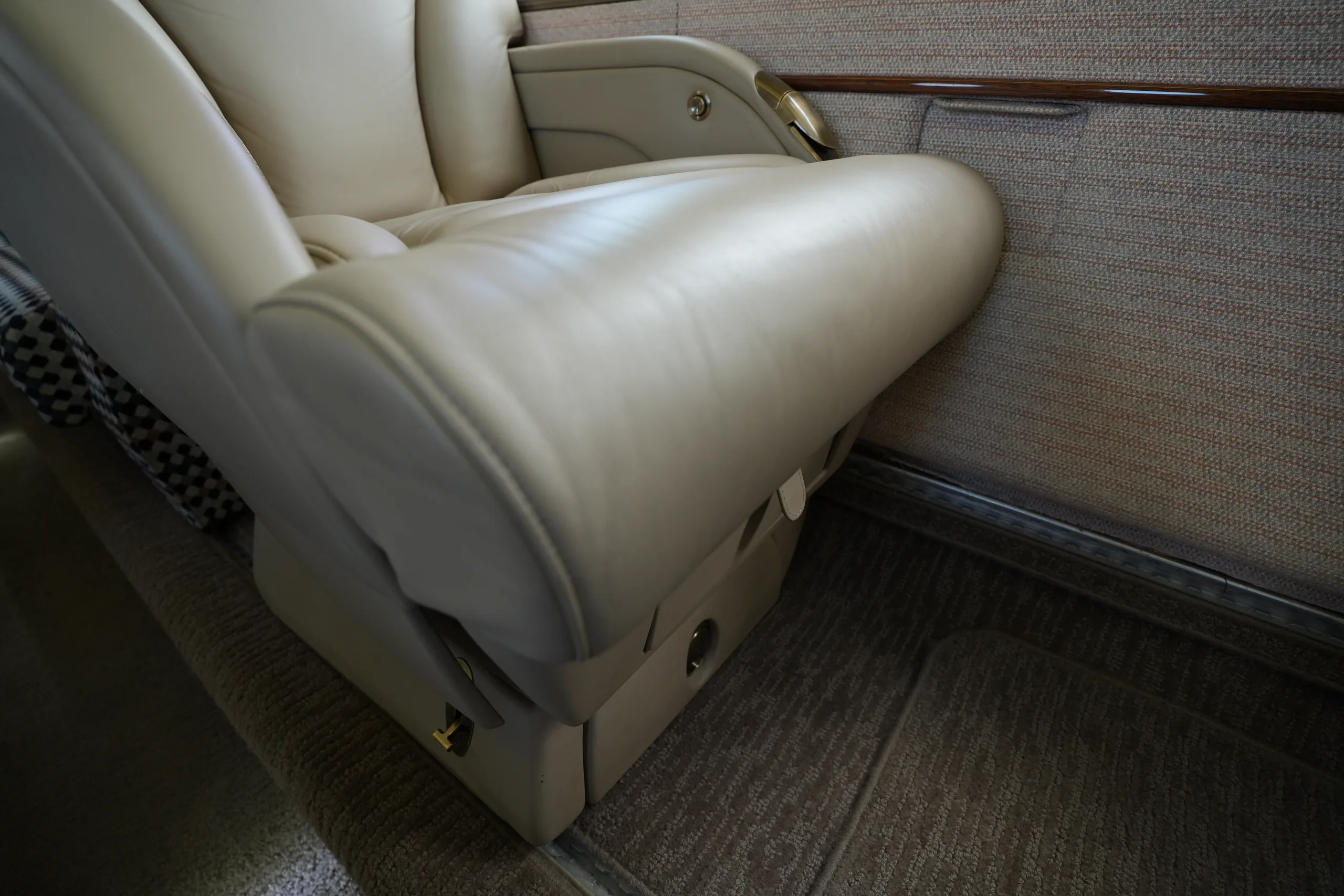 Cabin interior of a 2009 Hawker 900XP.