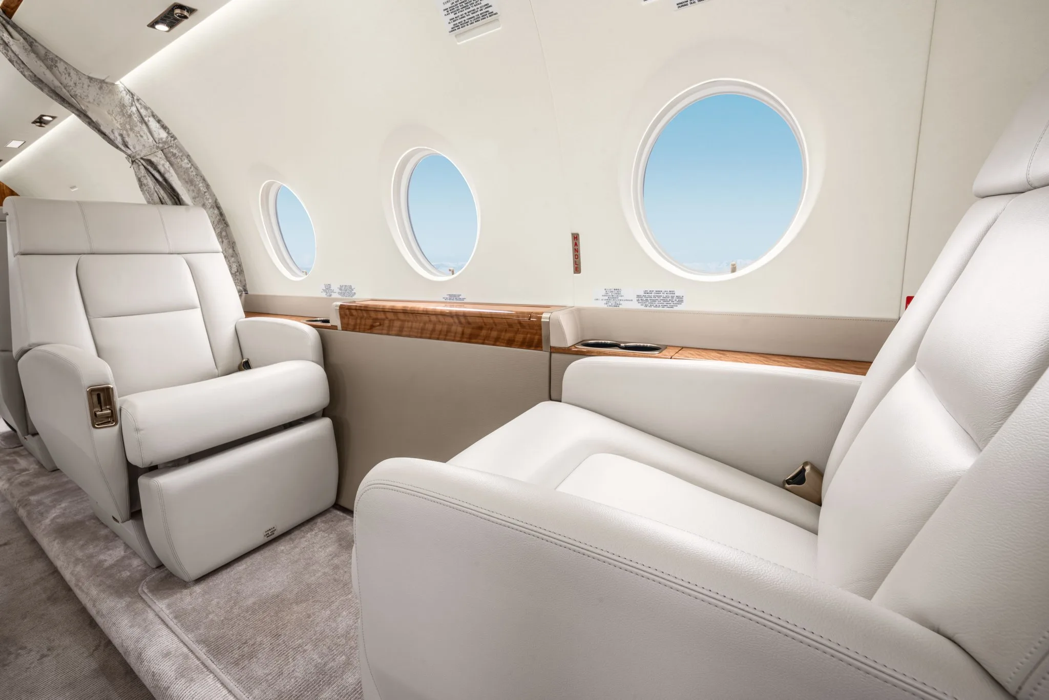 Cabin interior of a 2019 Gulfstream g280.