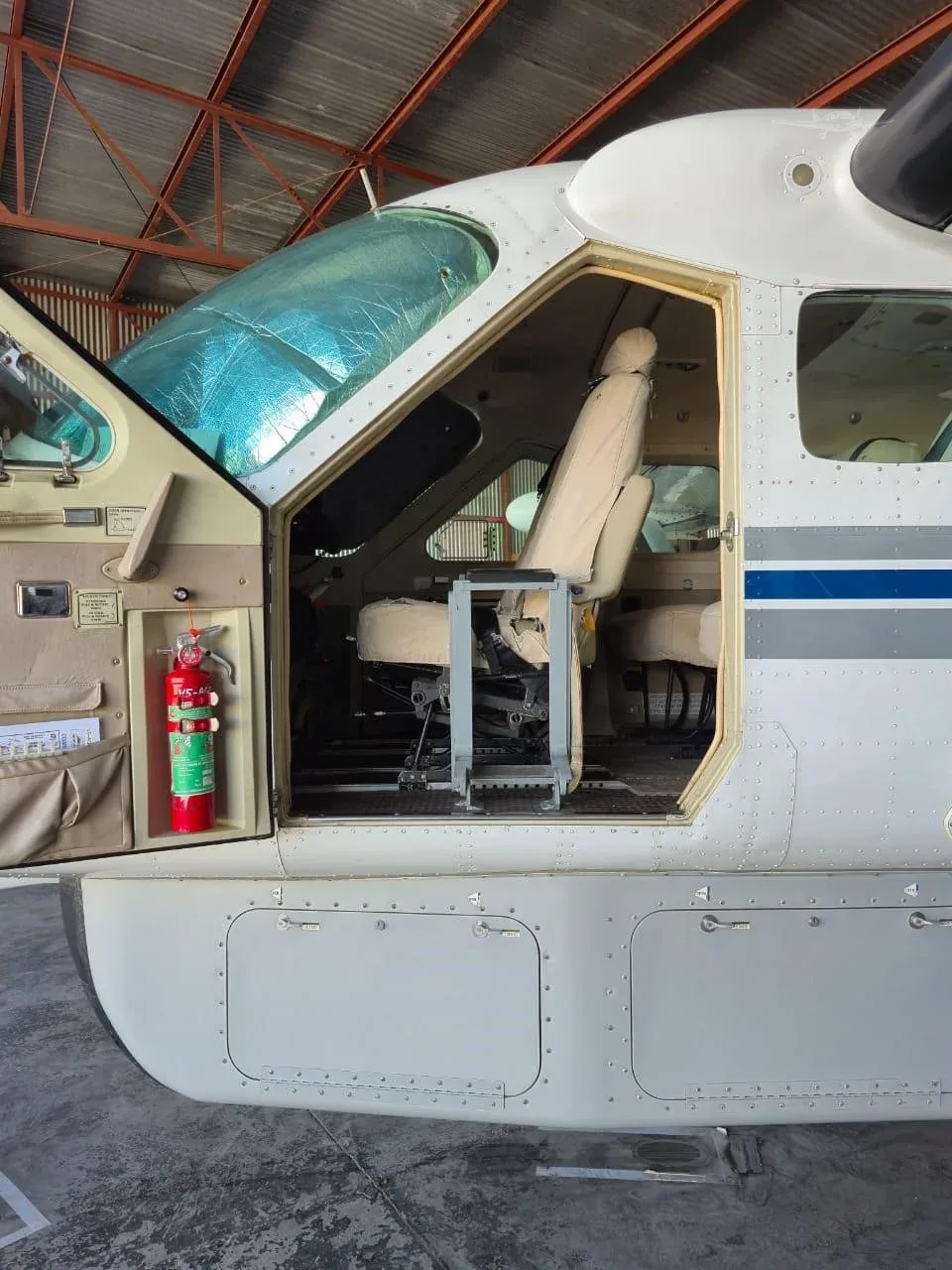 Cabin interior of a 2000 Cessna Caravan 208B Grand.