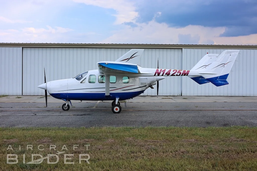 Exterior view of a 1974 Cessna T337G Skymaster, N1425M.