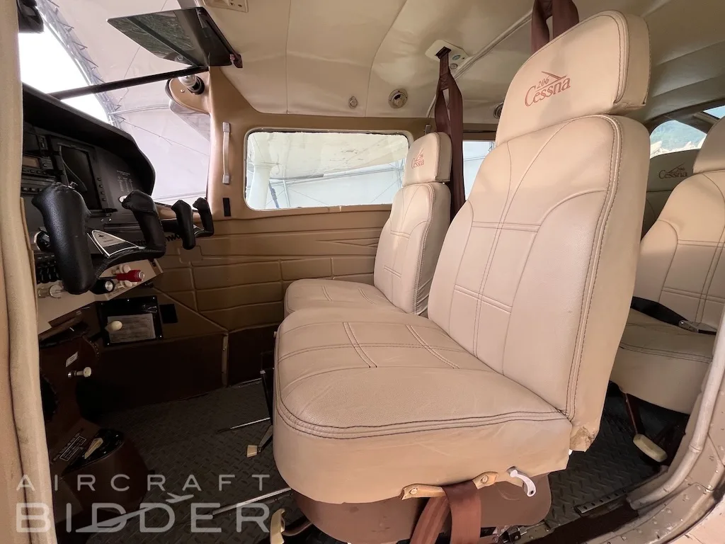 Cabin interior of a 1967 Cessna TU206B.