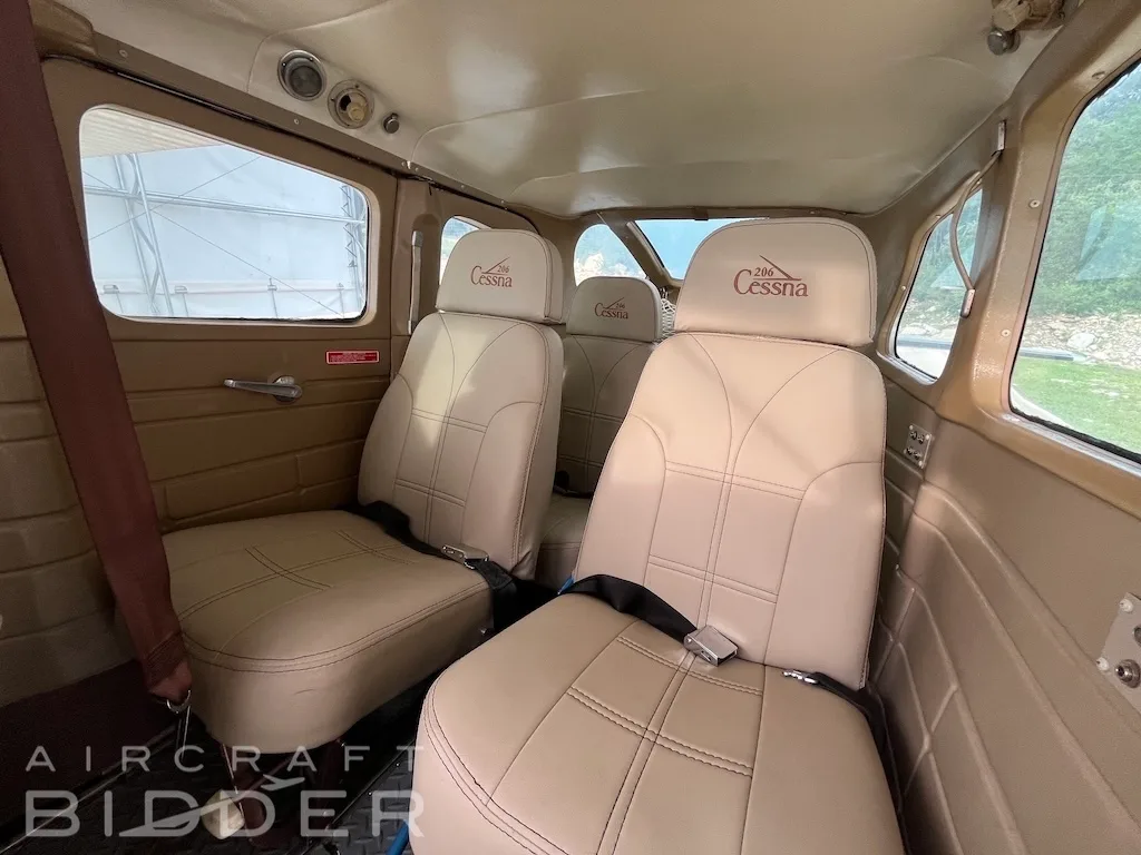 Cabin interior of a 1967 Cessna TU206B.