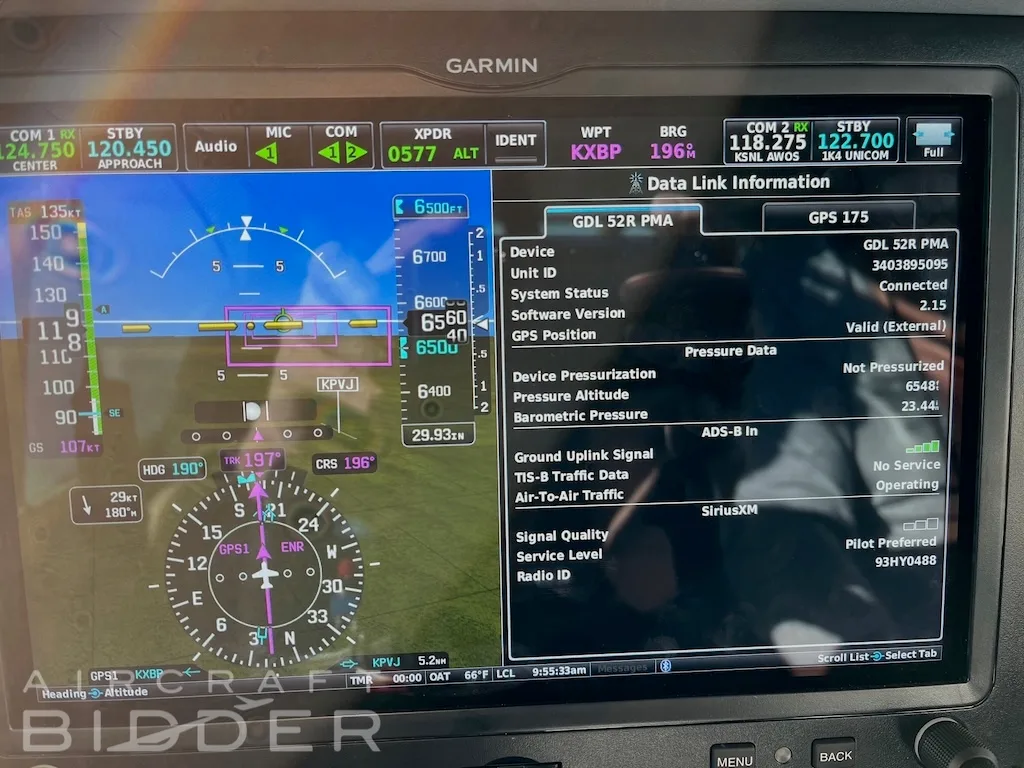 Avionics suite of a 1967 Cessna TU206B.