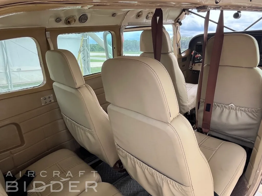 Cabin interior of a 1967 Cessna TU206B.