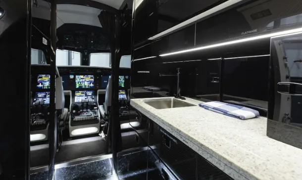 Cabin interior of a 2021 Embraer Praetor 600 — Aircraft Executives.