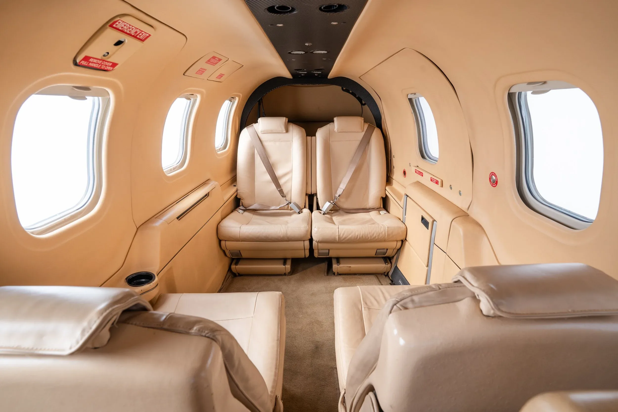 Cabin interior of a 2007 Socata PT6A-66D.