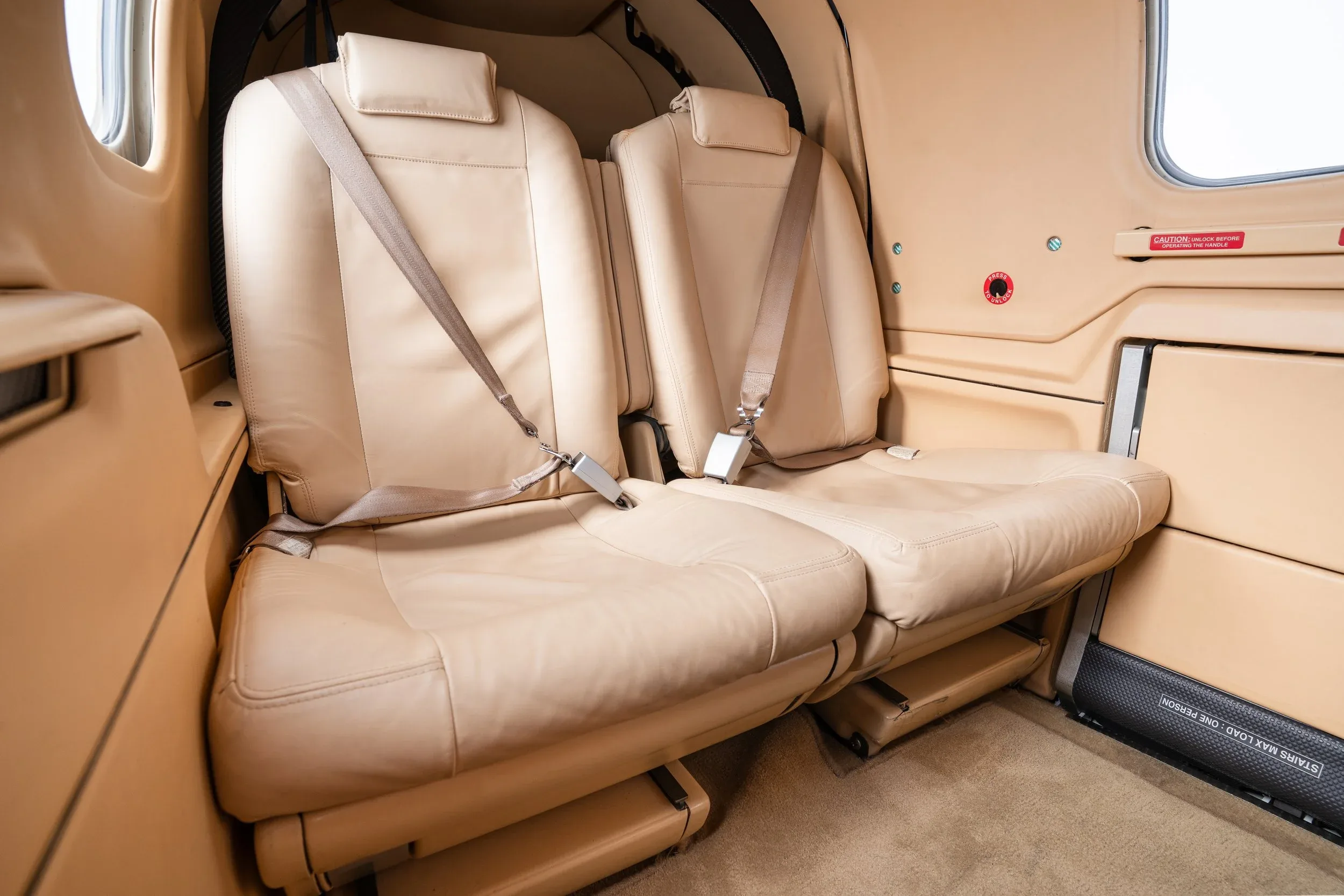 Cabin interior of a 2007 Socata PT6A-66D.