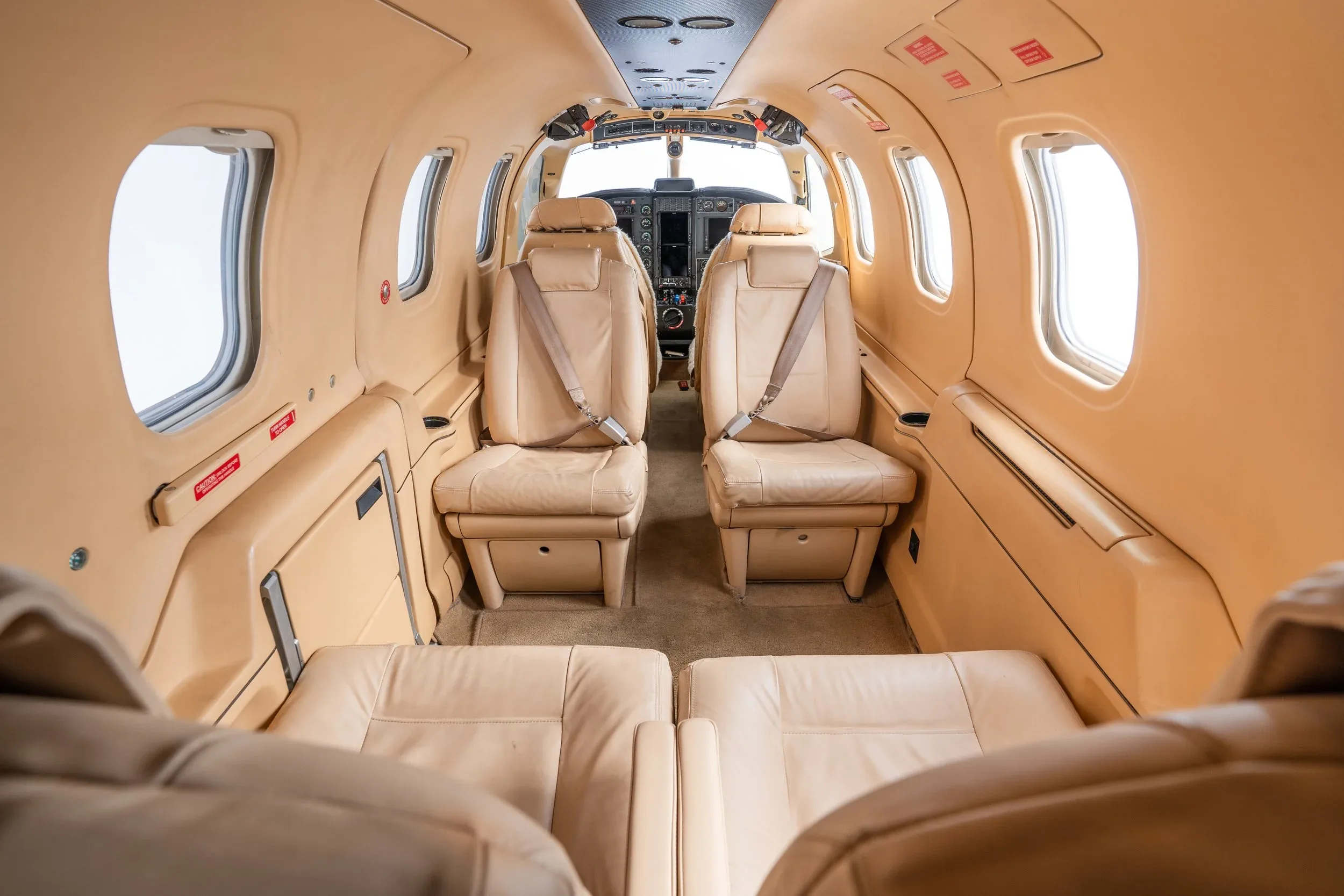 Cabin interior of a 2007 Socata PT6A-66D.