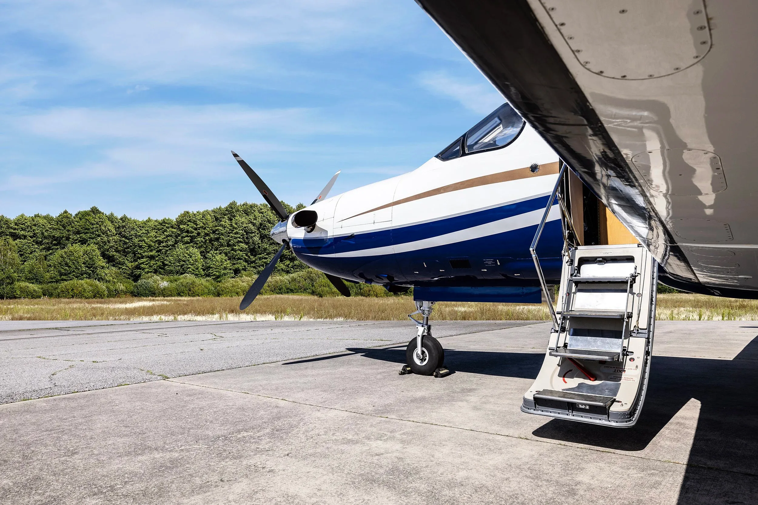 Exterior view of a 1996 Pilatus PC-12/45 — Aircraft Executives.