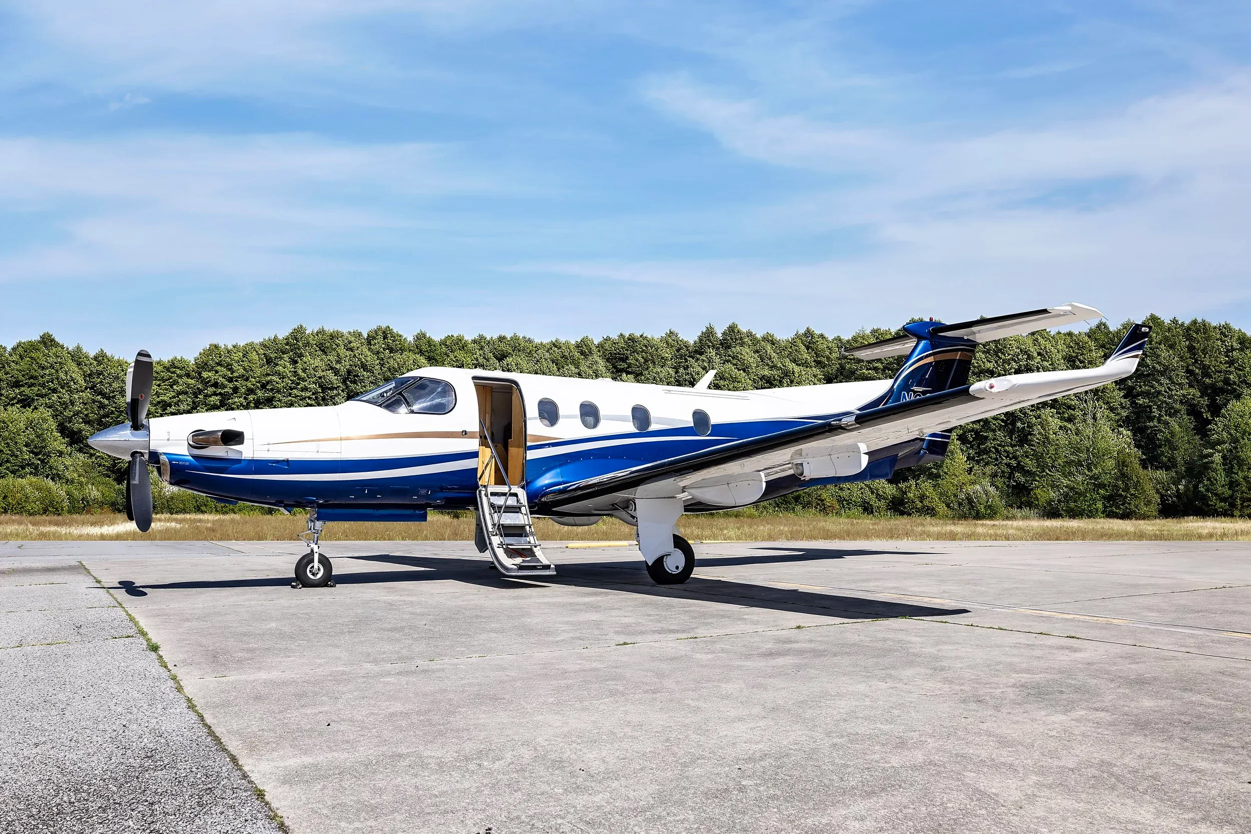 Exterior view of a 1996 Pilatus PC-12/45 — Aircraft Executives.