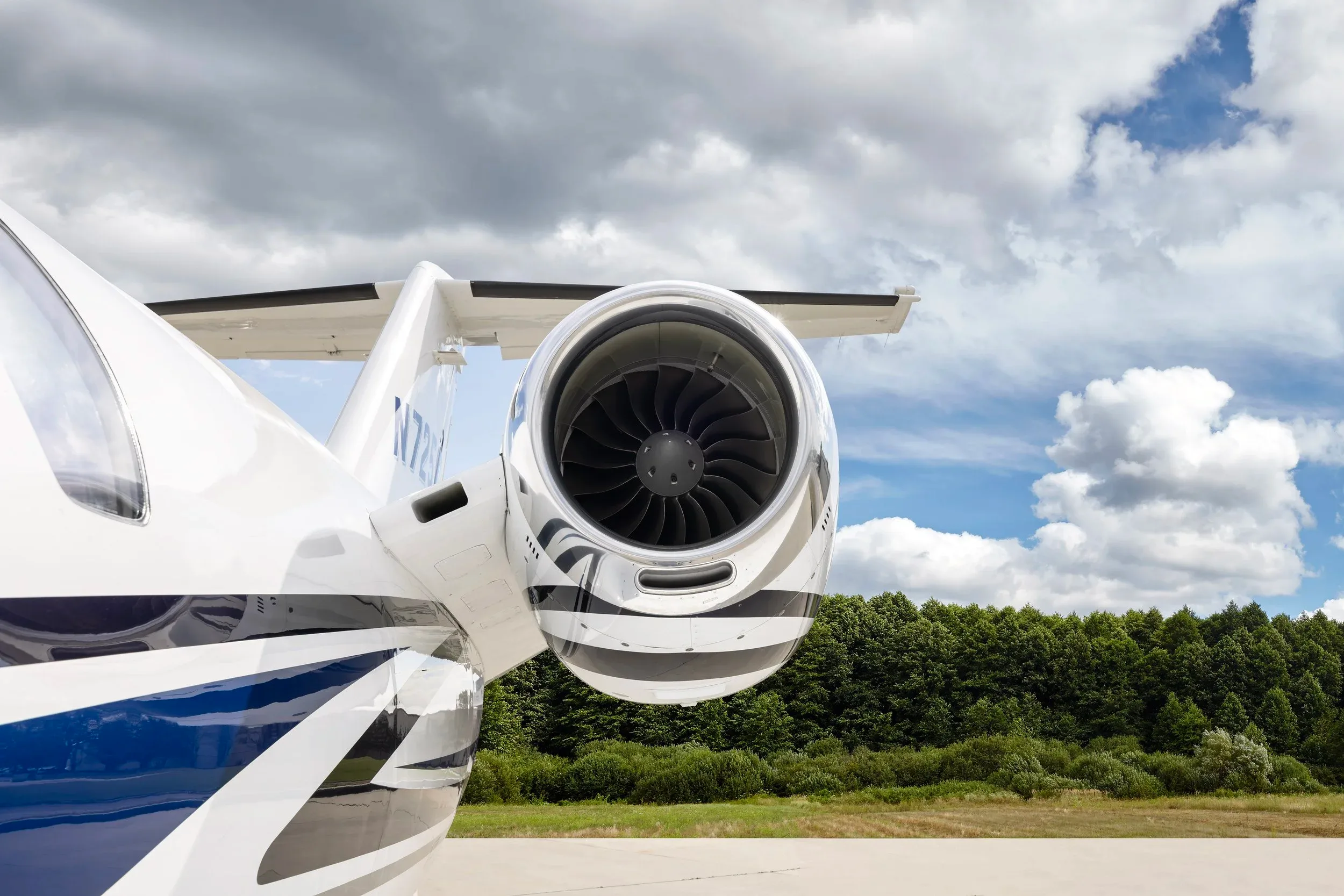Engine detail of a 2018 Cessna Citation M2 — Aircraft Executives.