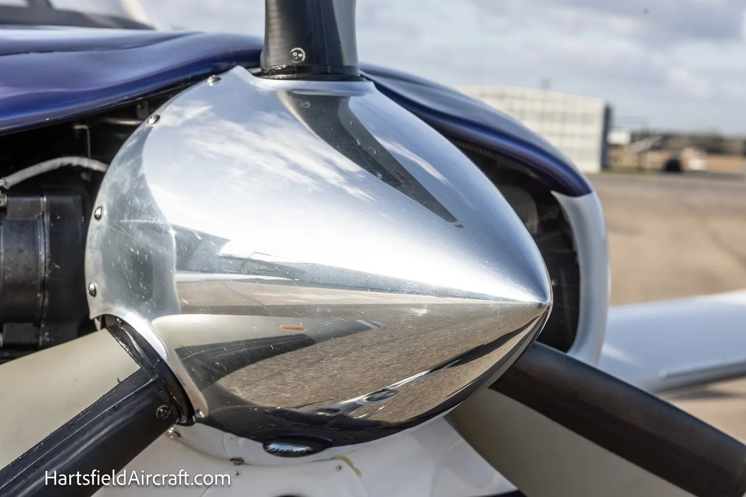 Engine detail of a 2016 Beechcraft G36 Bonanza.