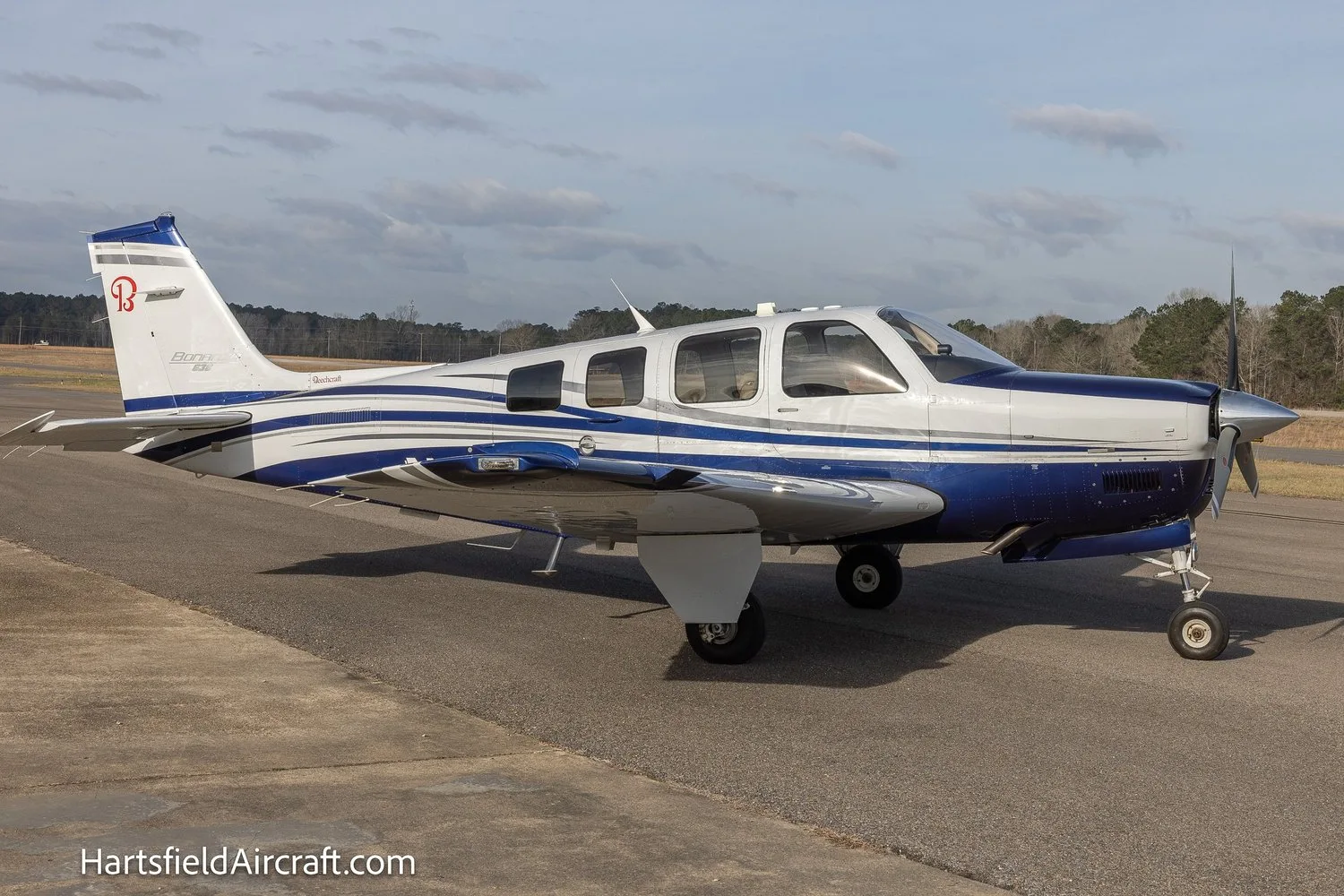 Exterior view of a 2016 Beechcraft G36 Bonanza.