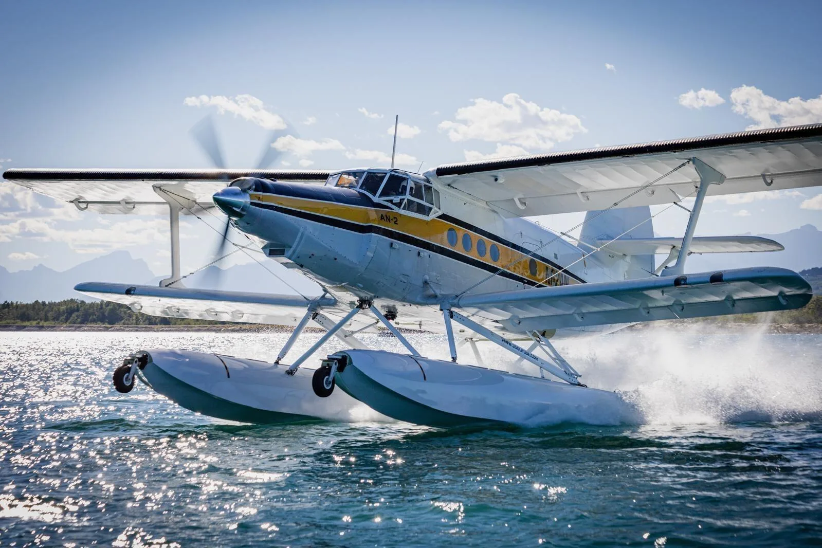 Marketing image of a 1991 Antonov AN-2 Turbine Amphibian.