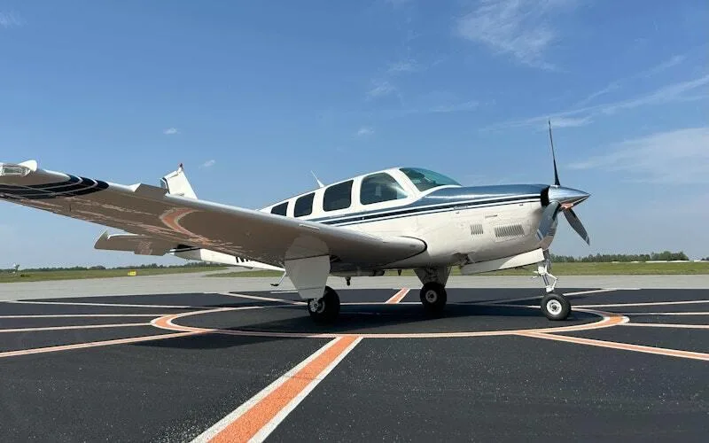 Exterior view of a 1994 Beechcraft B36TC Bonanza.