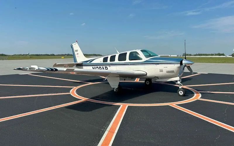 Exterior view of a 1994 Beechcraft B36TC Bonanza.