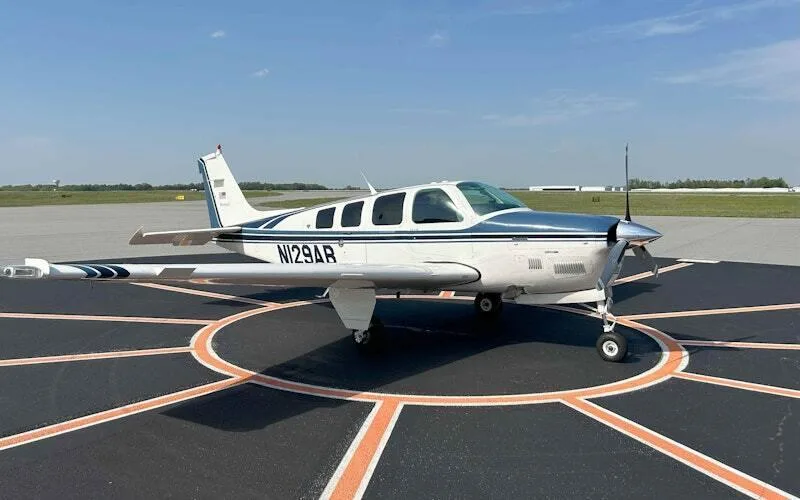 Exterior view of a 1994 Beechcraft B36TC Bonanza.