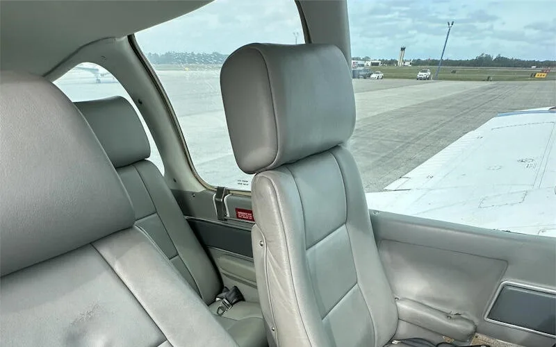 Cabin interior of a 1964 Beechcraft Baron B55.