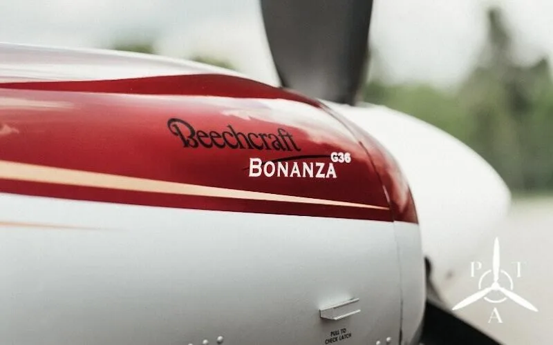 Exterior view of a 2007 Beechcraft G36 Bonanza.
