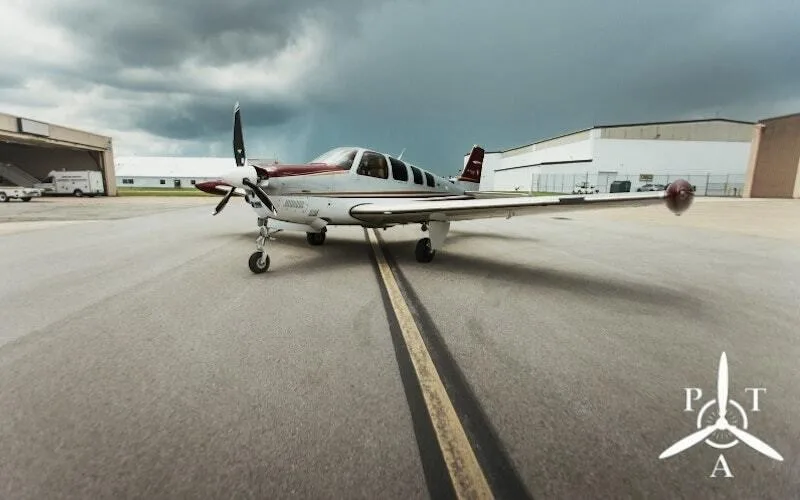 Exterior view of a 2007 Beechcraft G36 Bonanza.