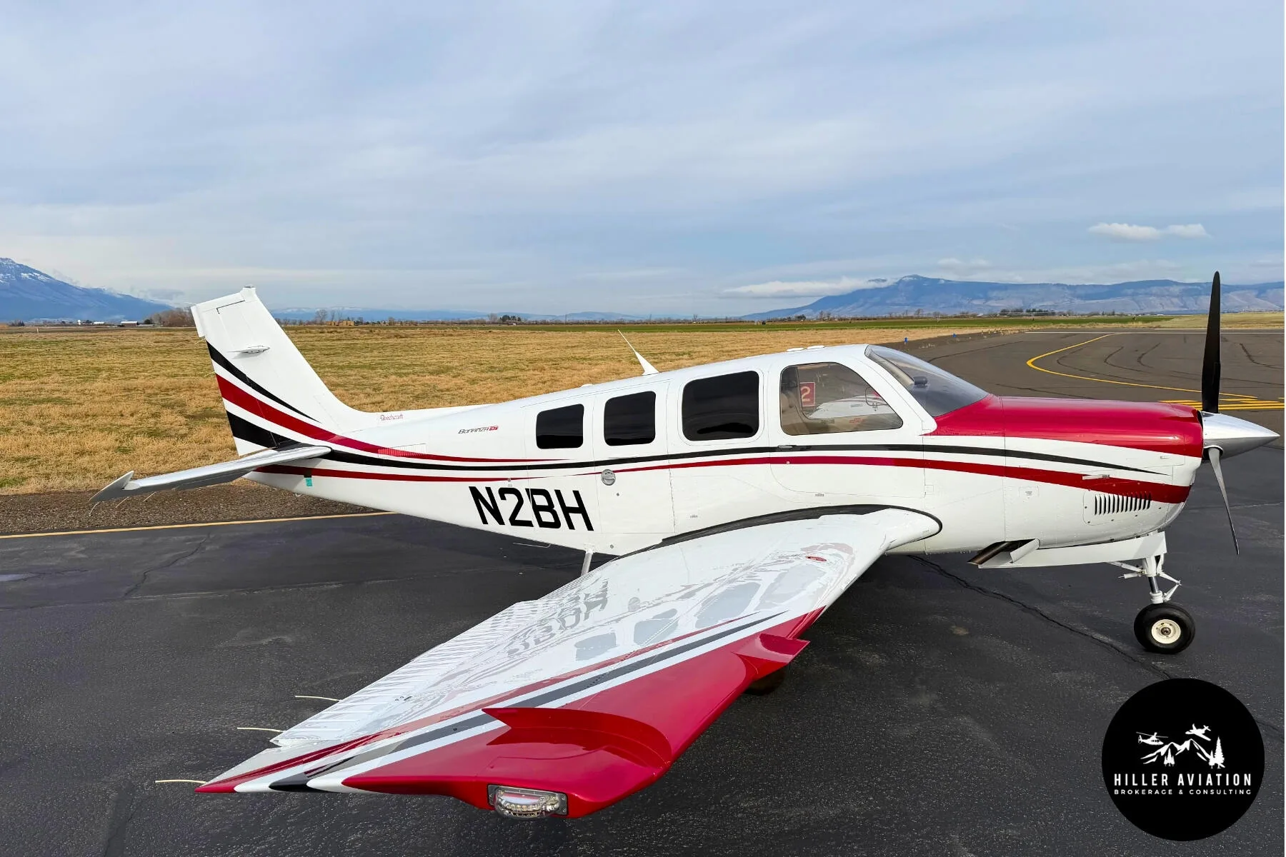 Exterior view of a 2018 Beechcraft G36 Bonanza.
