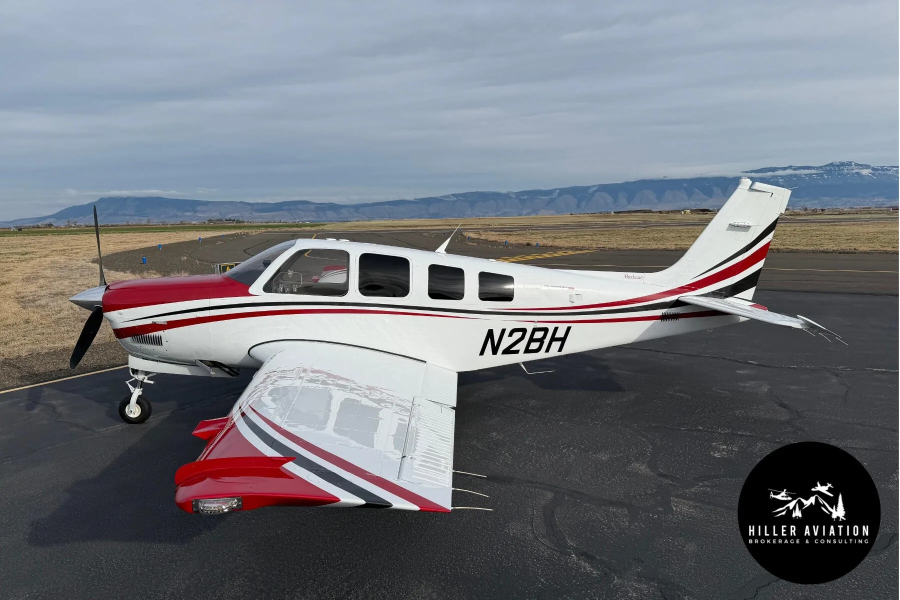 Exterior view of a 2018 Beechcraft G36 Bonanza.