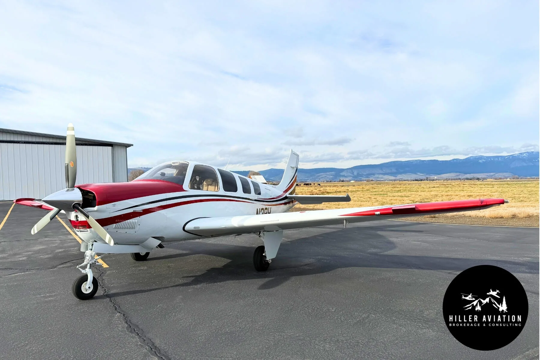 Exterior view of a 2018 Beechcraft G36 Bonanza.