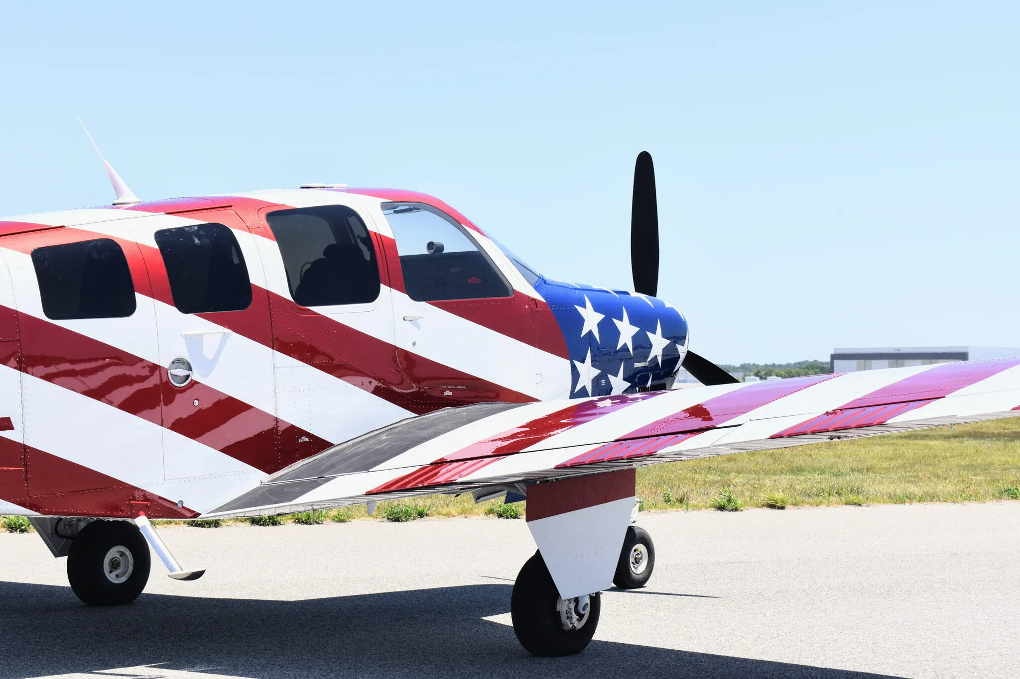 Exterior view of a 2024 Beechcraft G36 Bonanza.