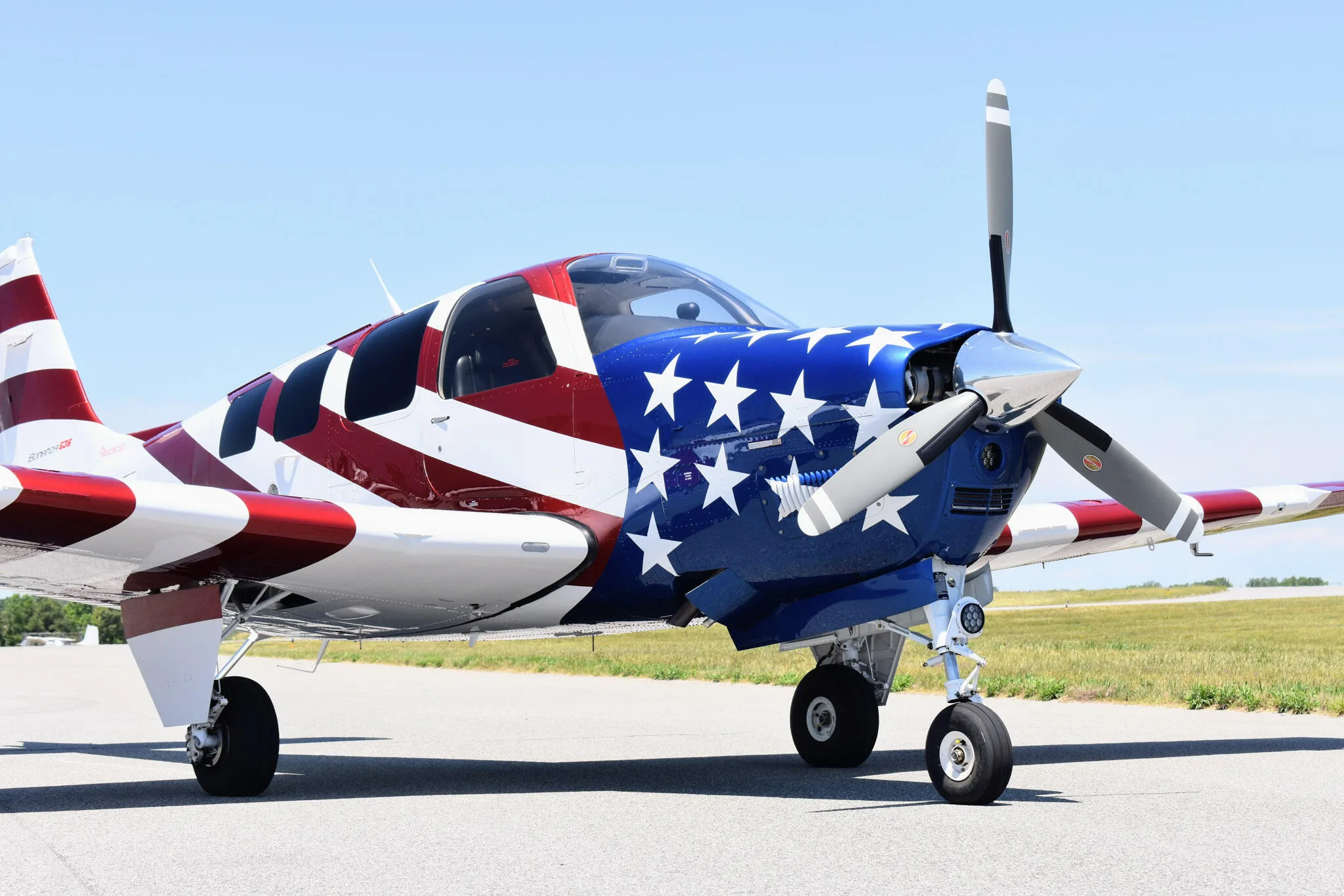 Exterior view of a 2024 Beechcraft G36 Bonanza.