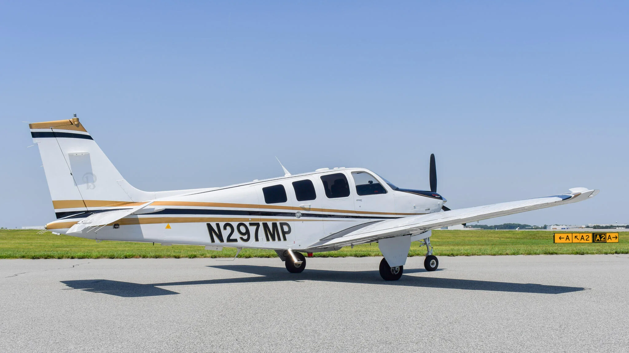 Exterior view of a 2006 Beechcraft G36 Bonanza.