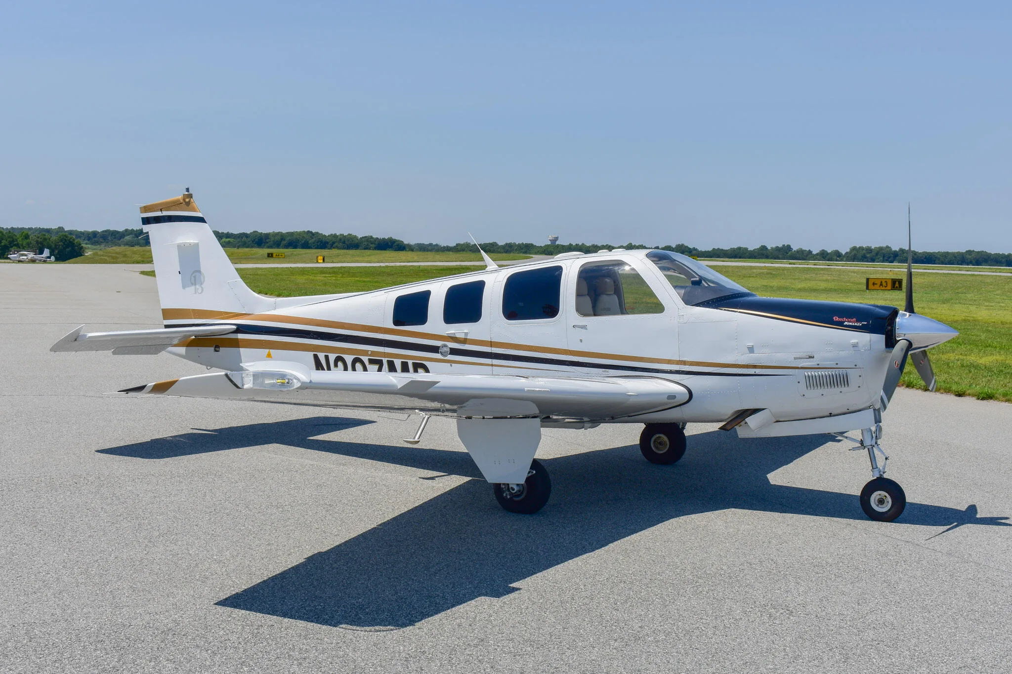Exterior view of a 2006 Beechcraft G36 Bonanza.
