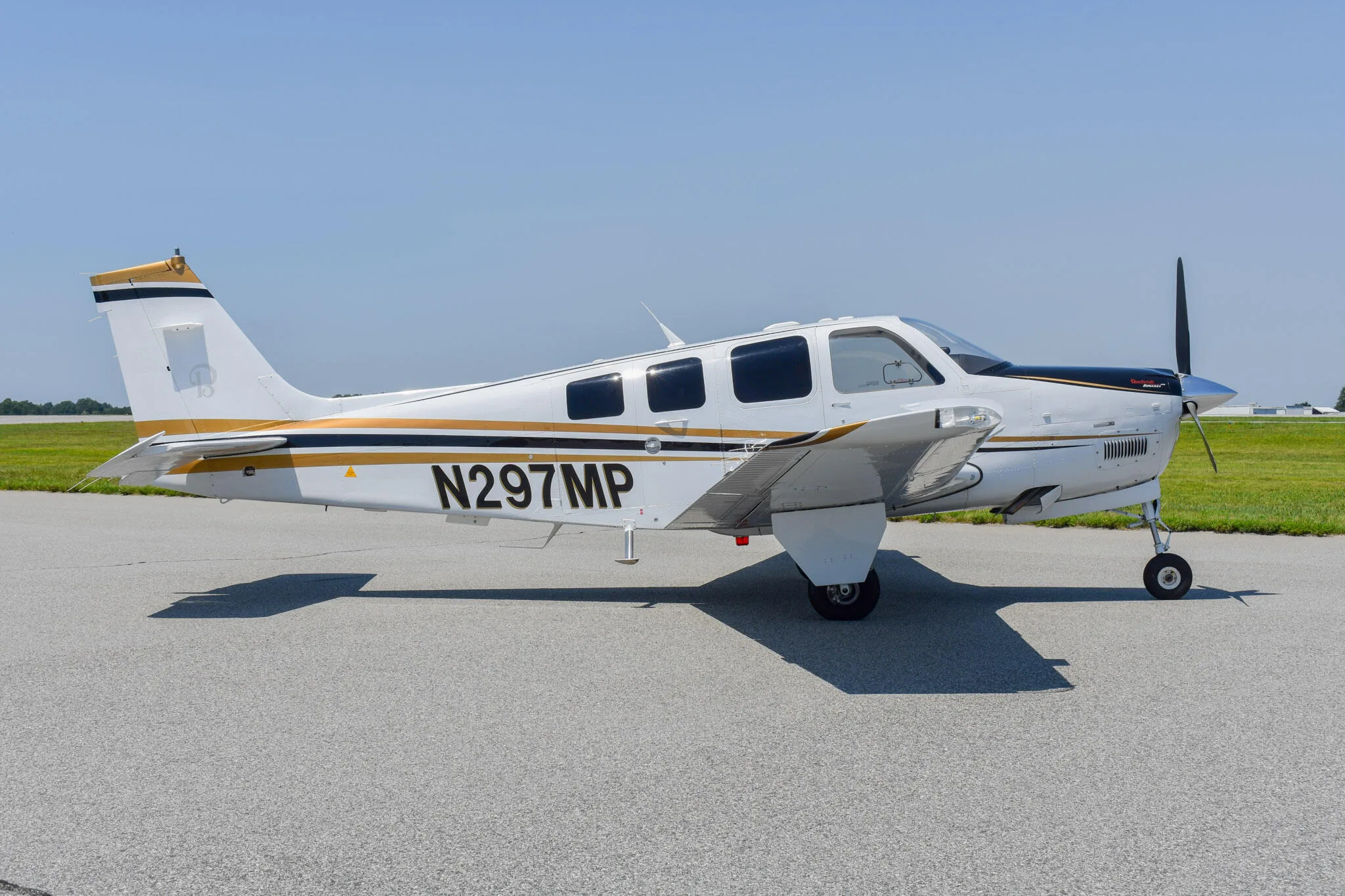 Exterior view of a 2006 Beechcraft G36 Bonanza.