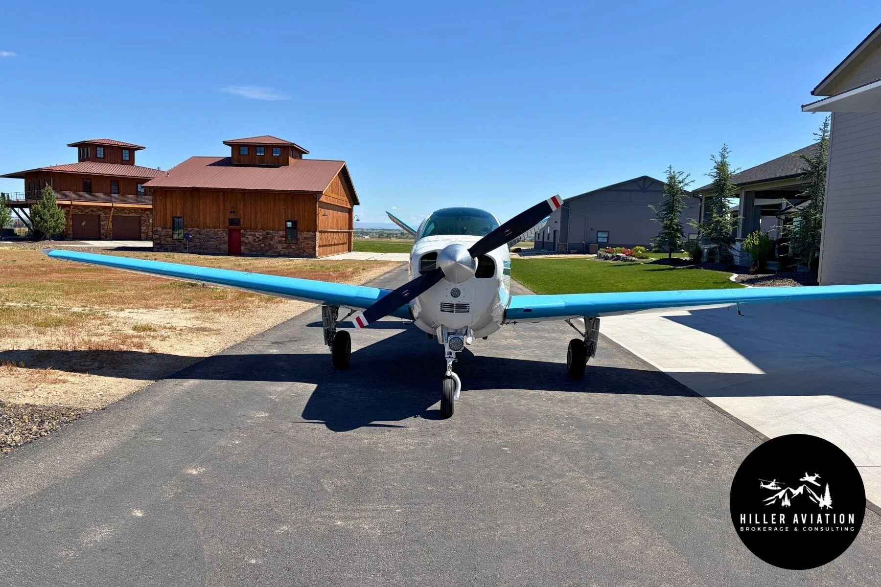 Exterior view of a 1961 Beechcraft N35 Bonanza.
