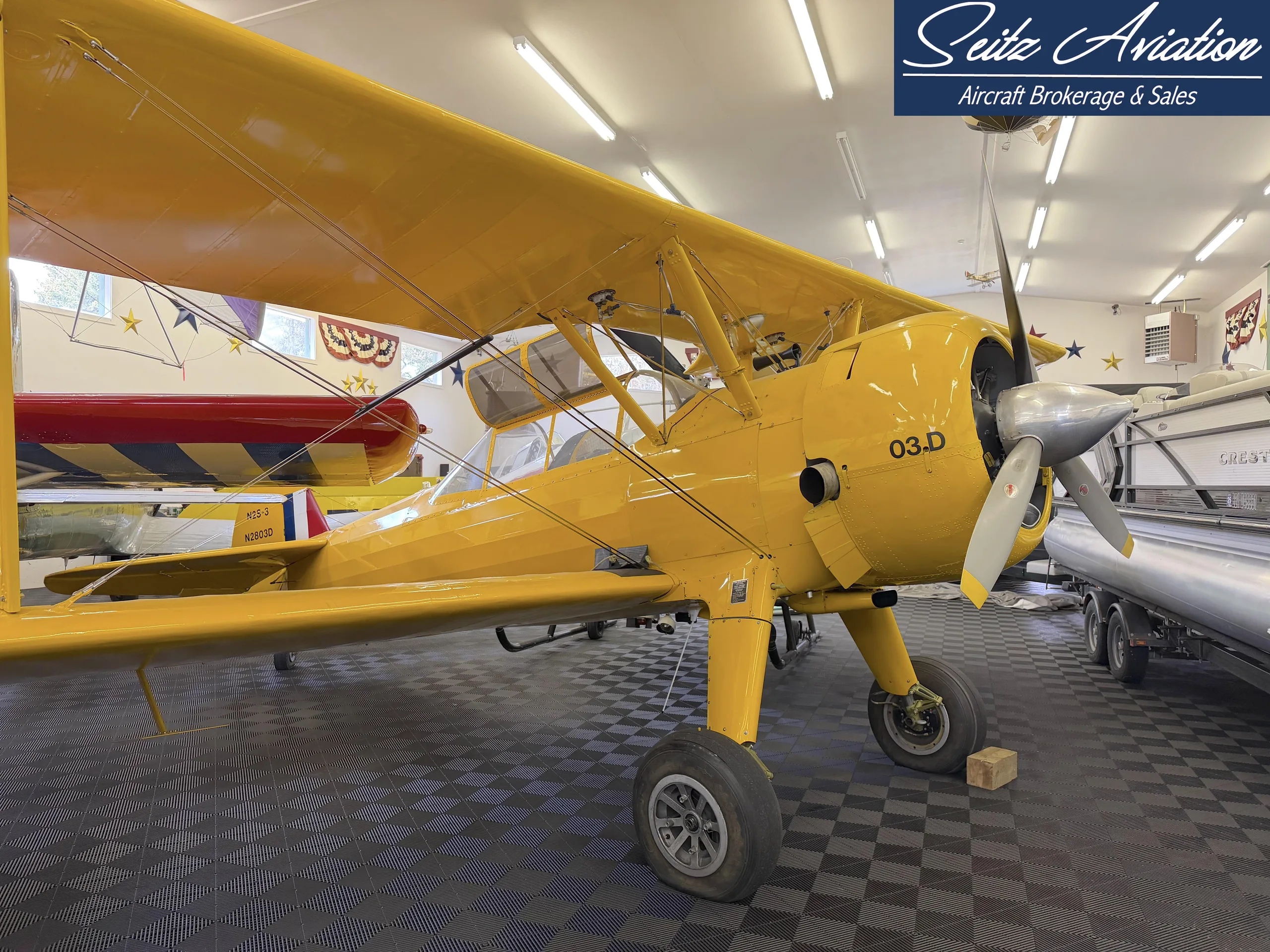 Exterior view of a 1940 Boeing B75N1.
