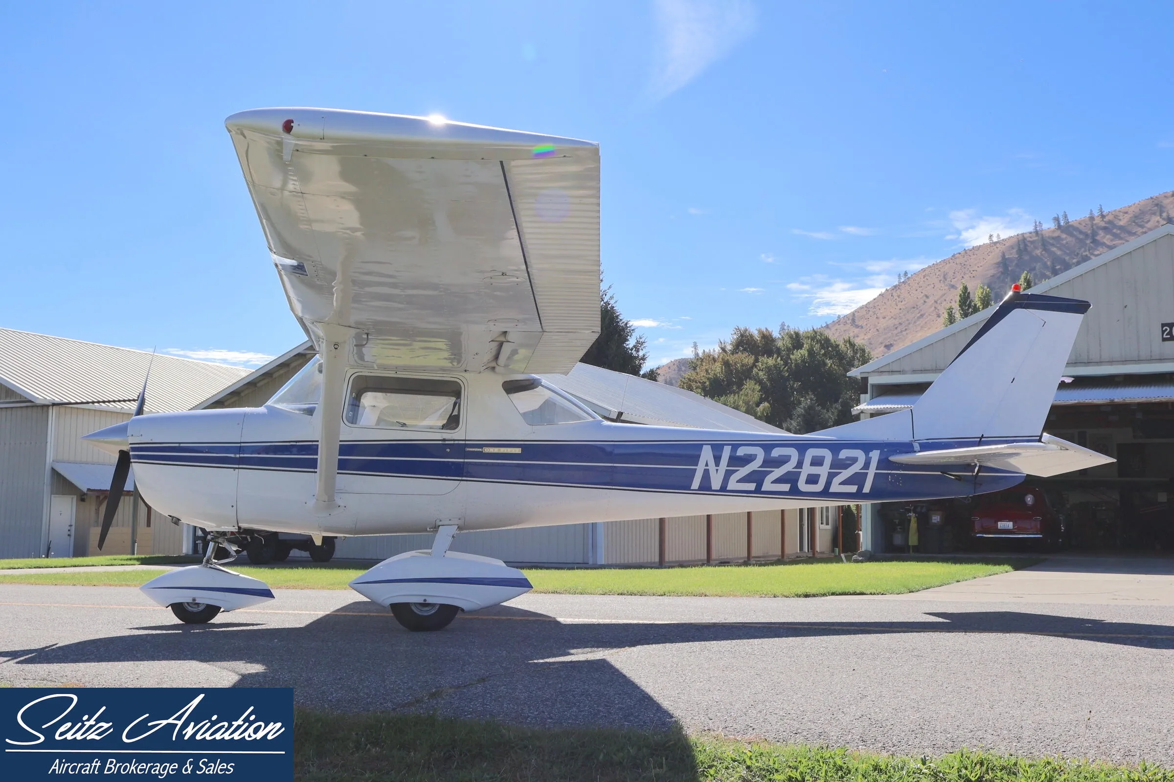 Exterior view of a 1968 Cessna 150H.