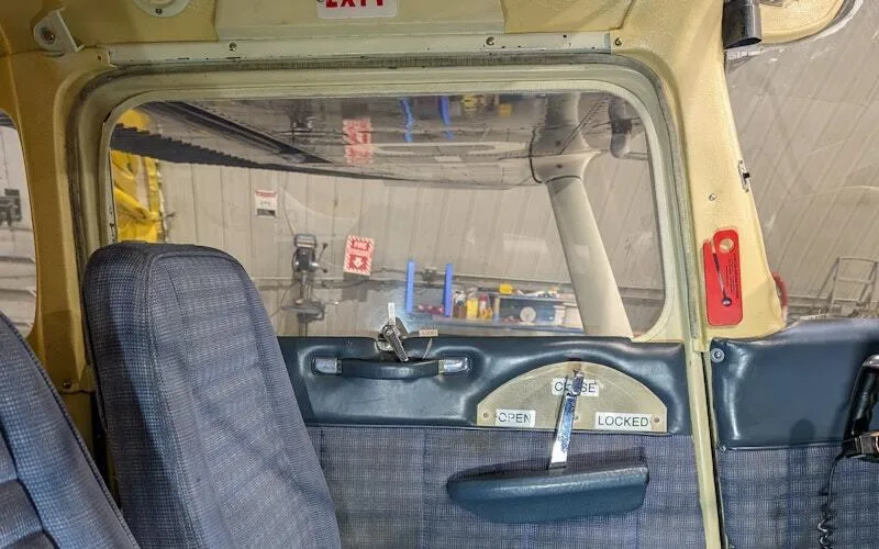 Cabin interior of a 1976 Cessna 172M Skyhawk.