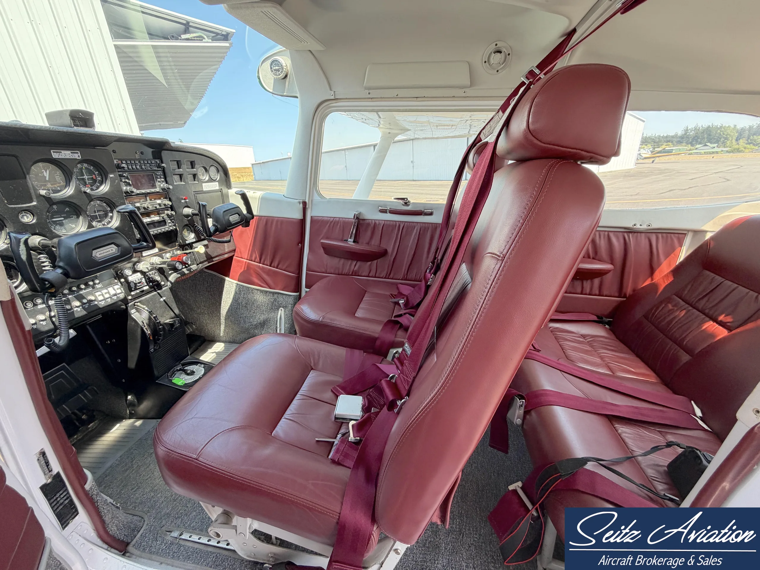 Cabin interior of a 1969 Cessna 172M Skyhawk.