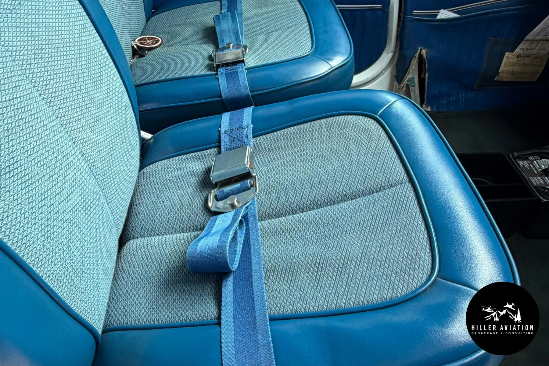 Cabin interior of a 1976 Cessna 172M Skyhawk.