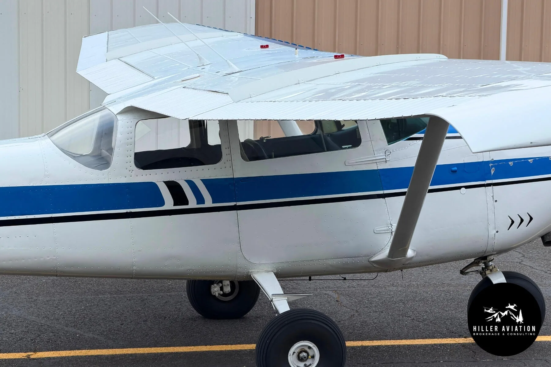 Exterior view of a 1962 Cessna 182E Skylane.