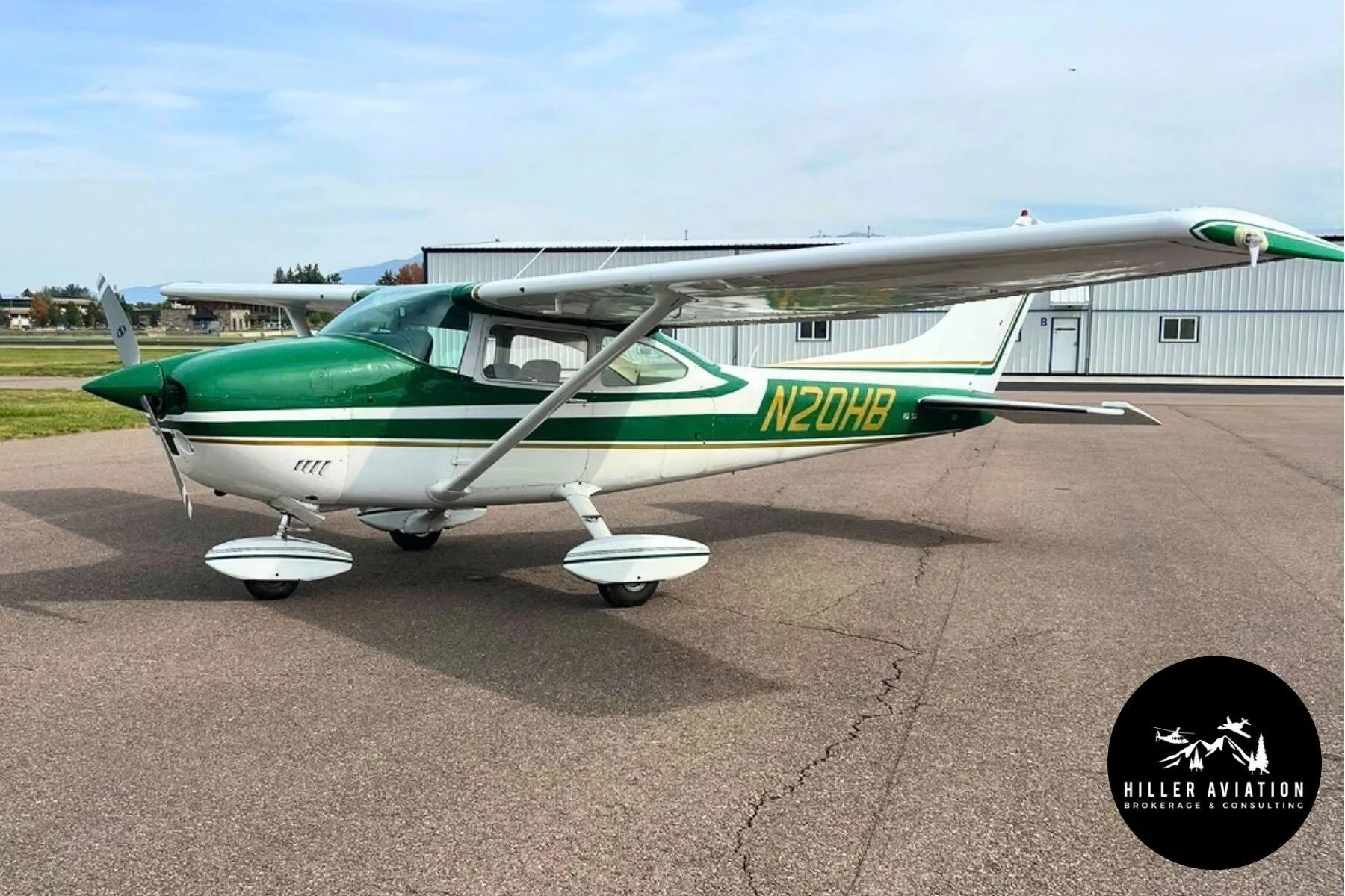 Exterior view of a 1974 Cessna 182P Skylane.