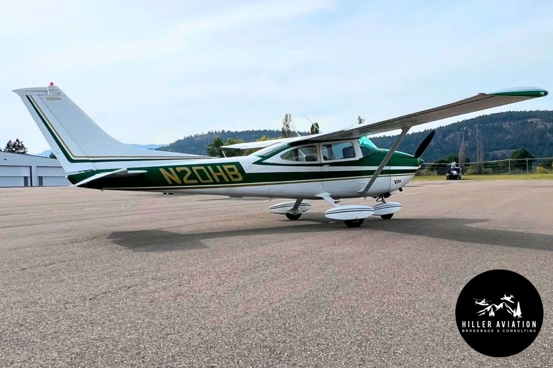 Exterior view of a 1974 Cessna 182P Skylane.