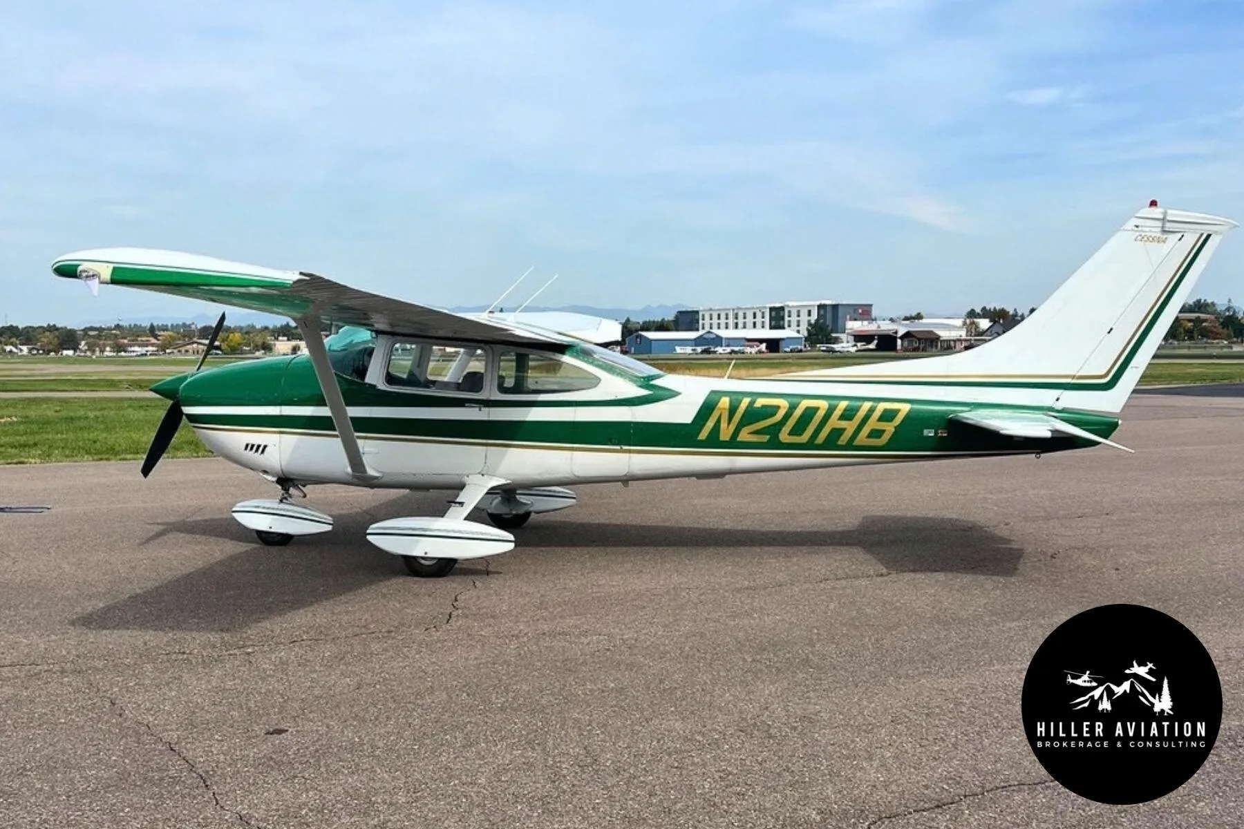 Exterior view of a 1974 Cessna 182P Skylane.