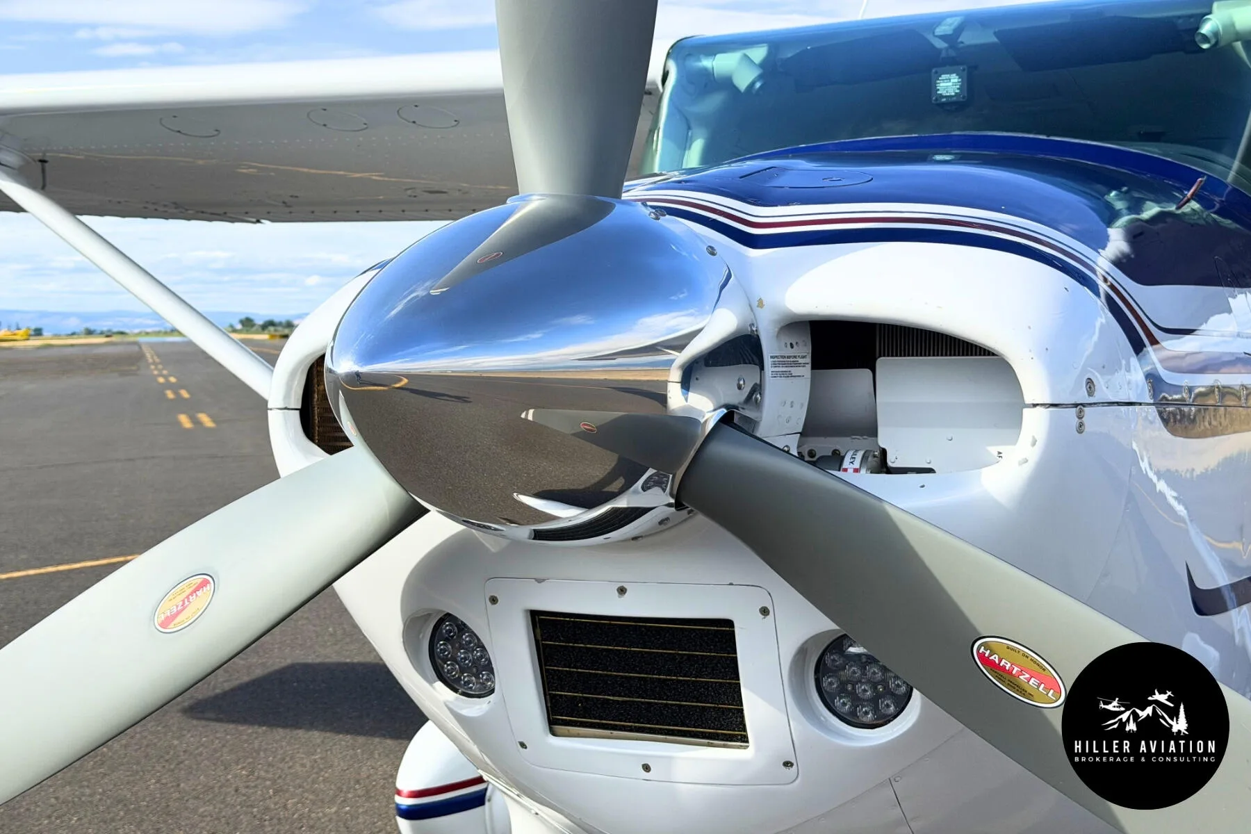 Marketing image of a 1985 Cessna 182R Skylane.