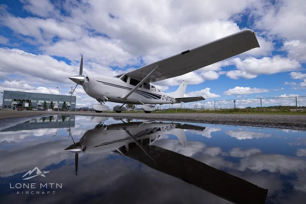 Exterior view of a 1999 Cessna 206H.